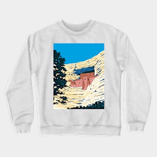 Pre-Columbian Dwellings in Montezuma Castle National Monument in Camp Verde Arizona WPA Poster Art Crewneck Sweatshirt